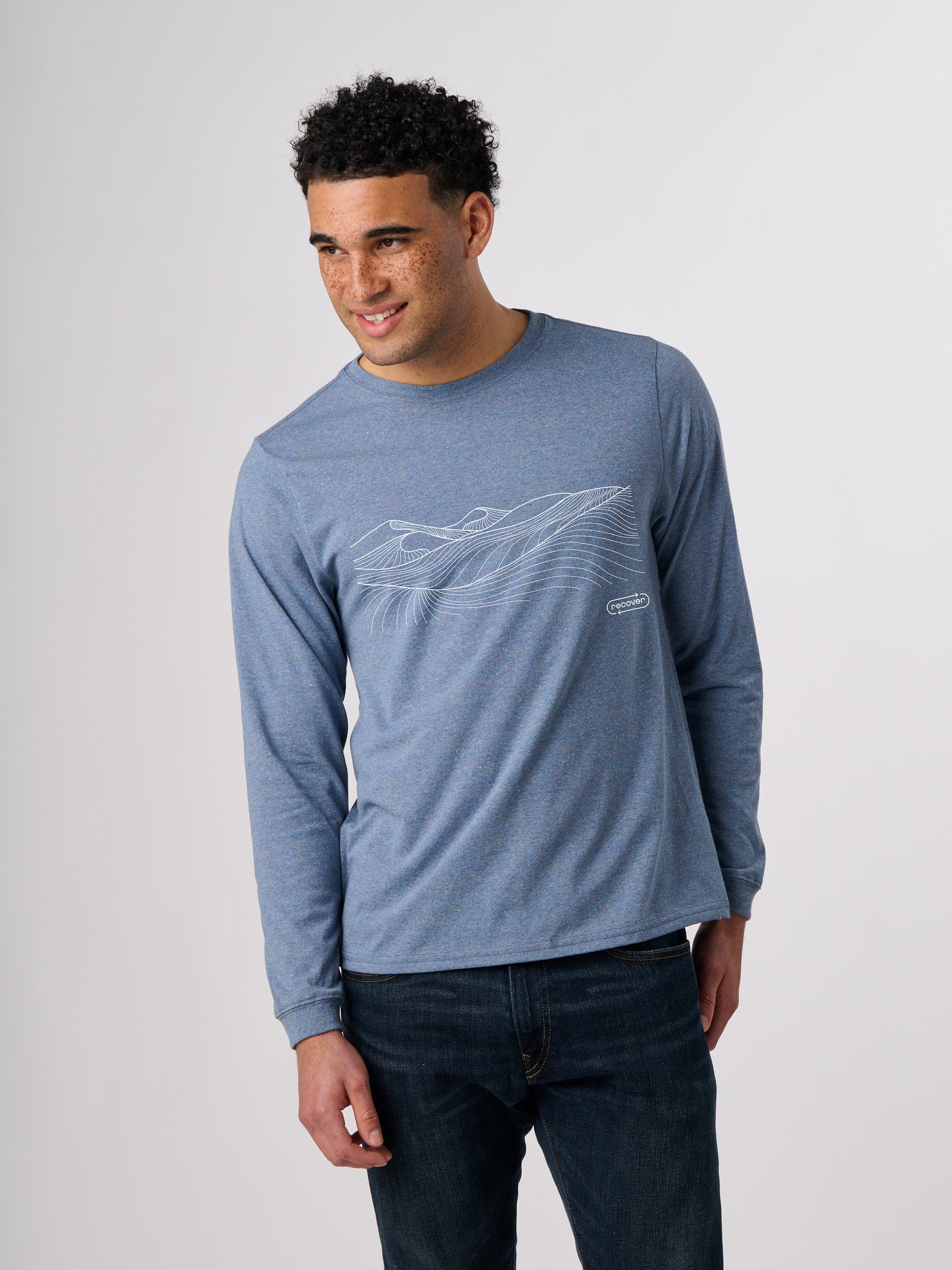 EC102 - Mountain Lines Eco Long Sleeve T-Shirt