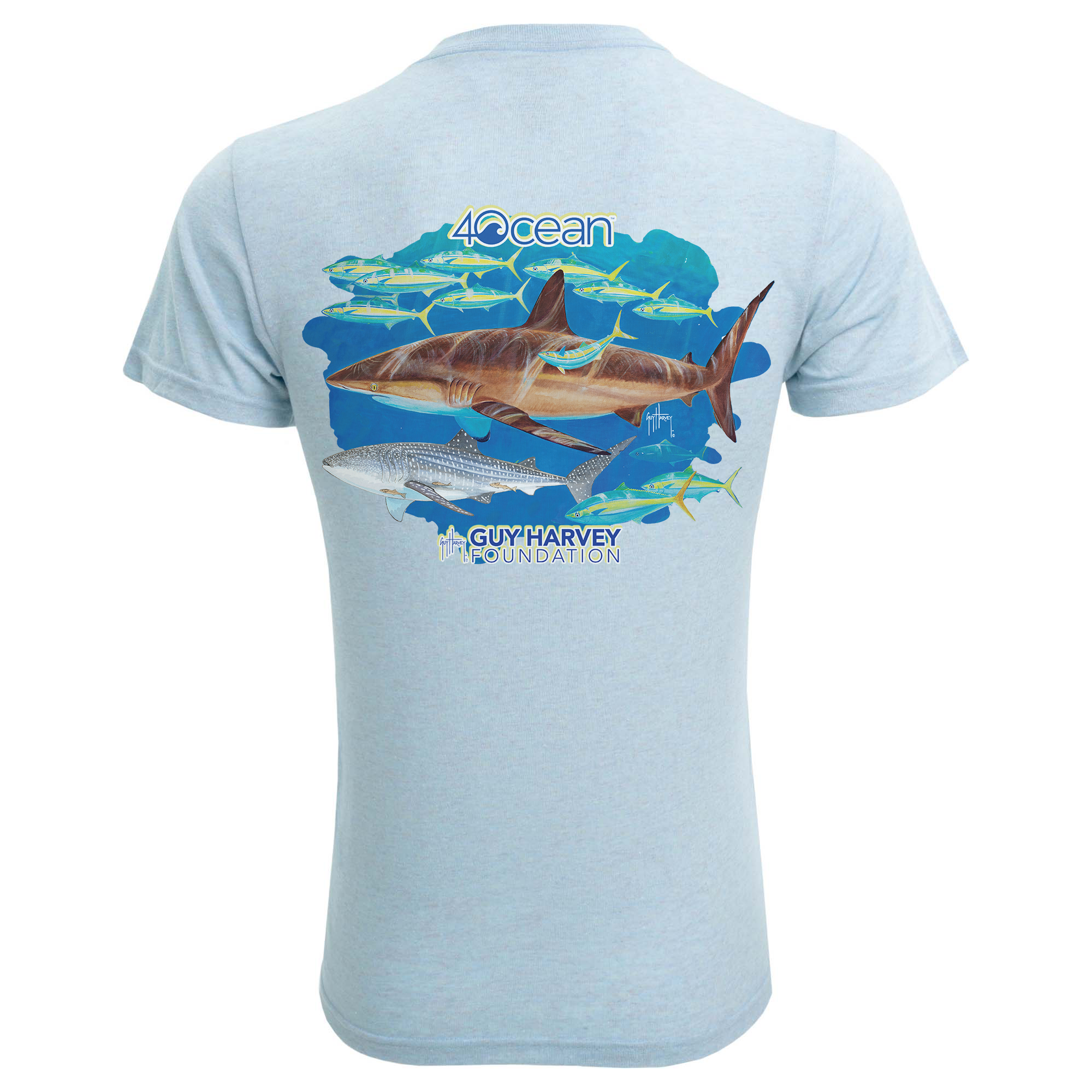 4ocean x Recover | Guy Harvey Pelagic Shark Cruiser Unisex T-Shirt