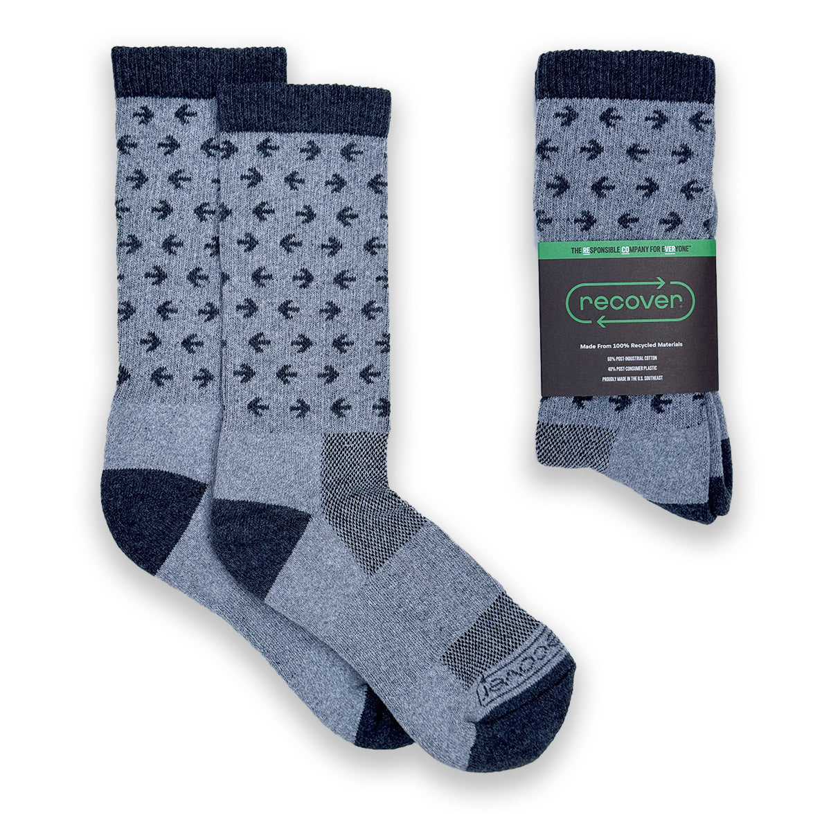 Eco-Friendly Socks | USA Made | Sustainable Socks | Recycled Material Cobalt Blue / L/XL Eco-Friendly Socks | USA Made | Sustainable Socks | Recycled Material Cobalt Blue / L/XL