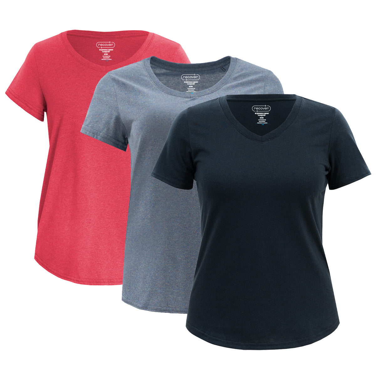 Women's Eco Short Sleeve T-Shirt 3-Pack Bundle