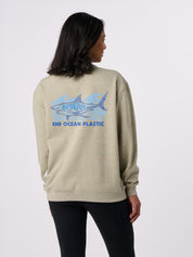 Shark Microplastic Unisex Crew Fleece Sweatshirt