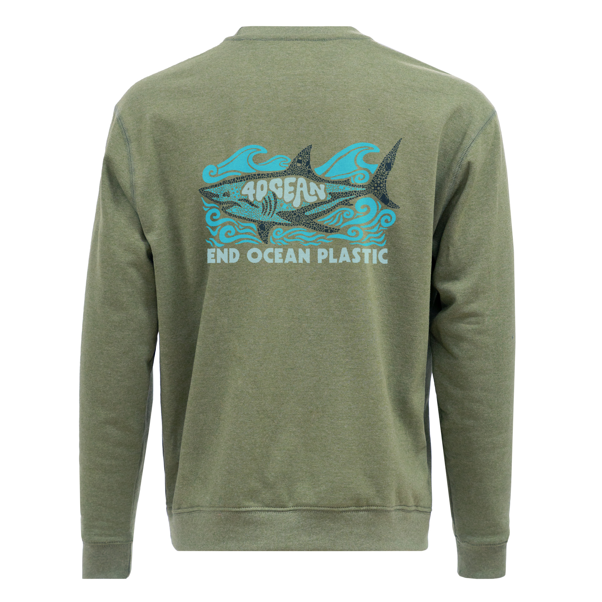 Shark Microplastic Unisex Crew Fleece Sweatshirt
