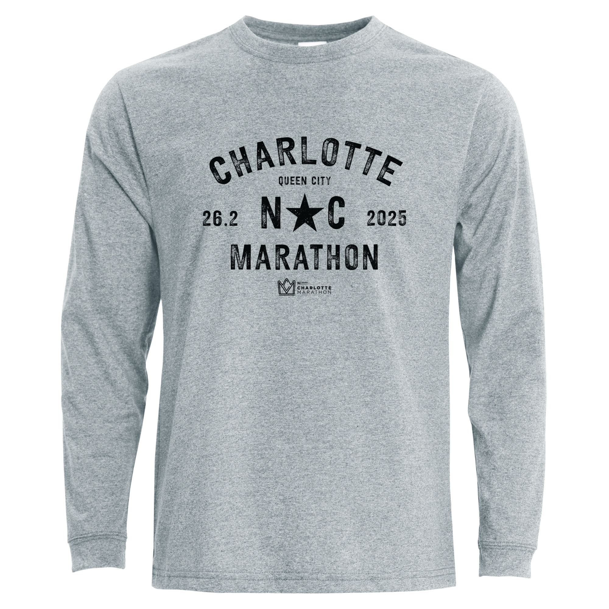 Novant Health Charlotte Marathon NC Flag Long Sleeve Eco Tee