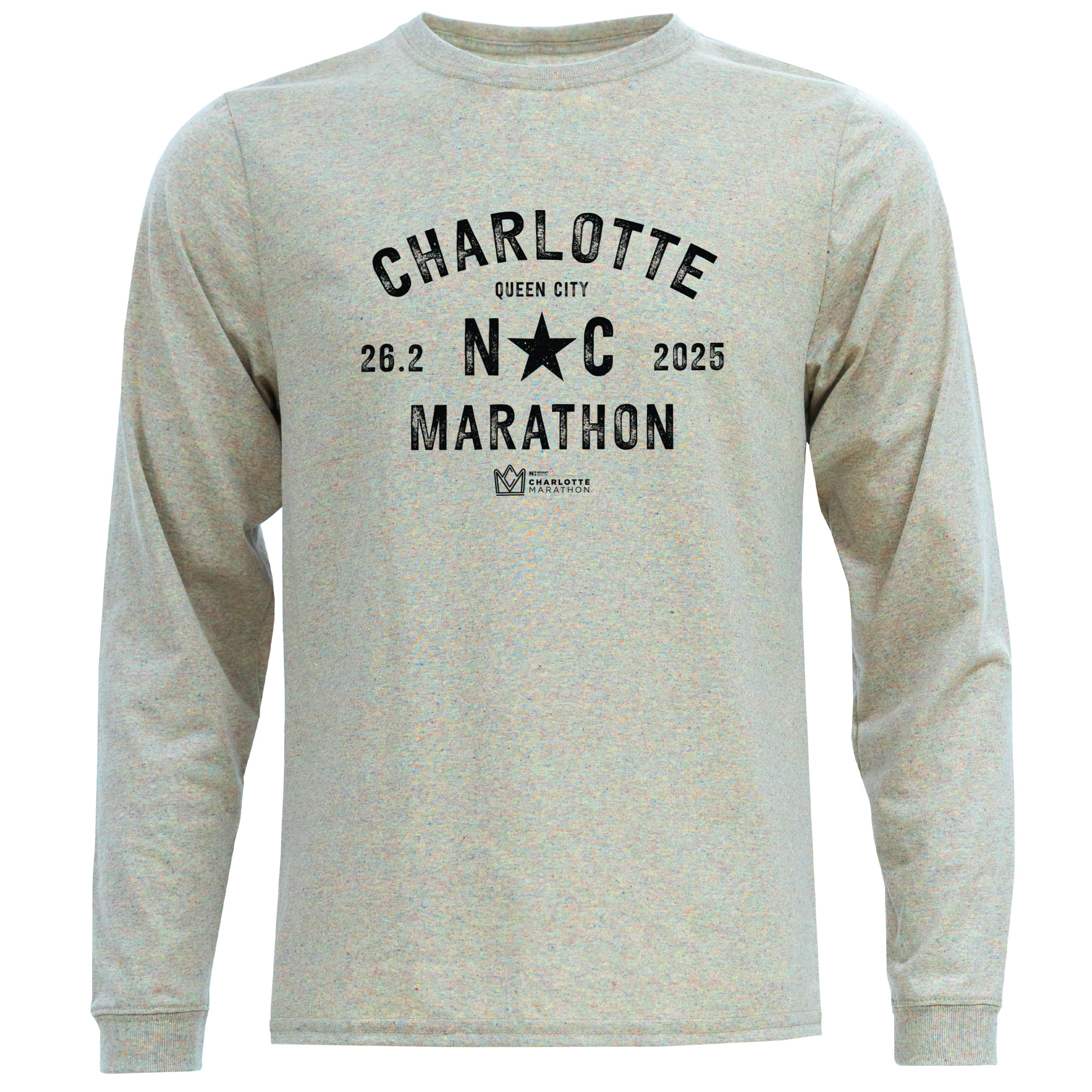 Novant Health Charlotte Marathon NC Flag Long Sleeve Eco Tee