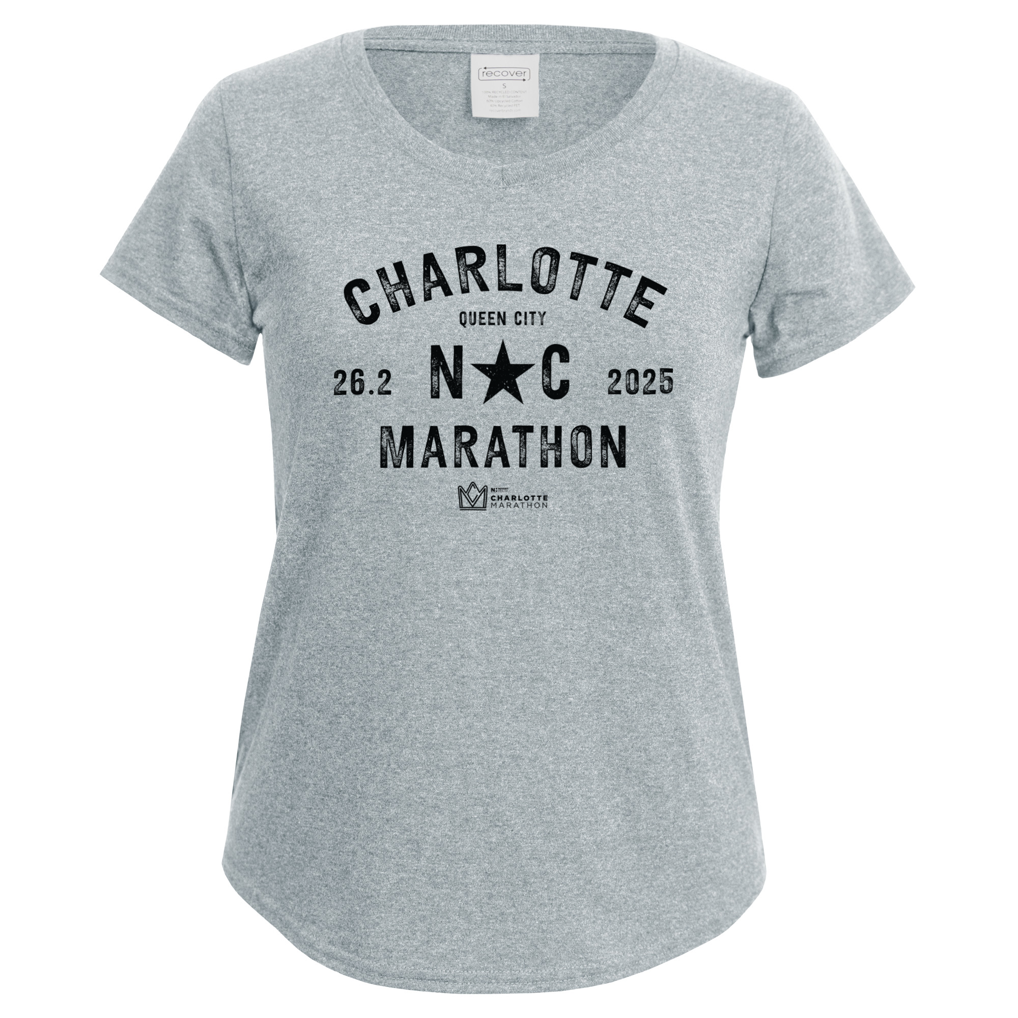 Novant Health Charlotte Marathon NC Flag Women's Eco Tee