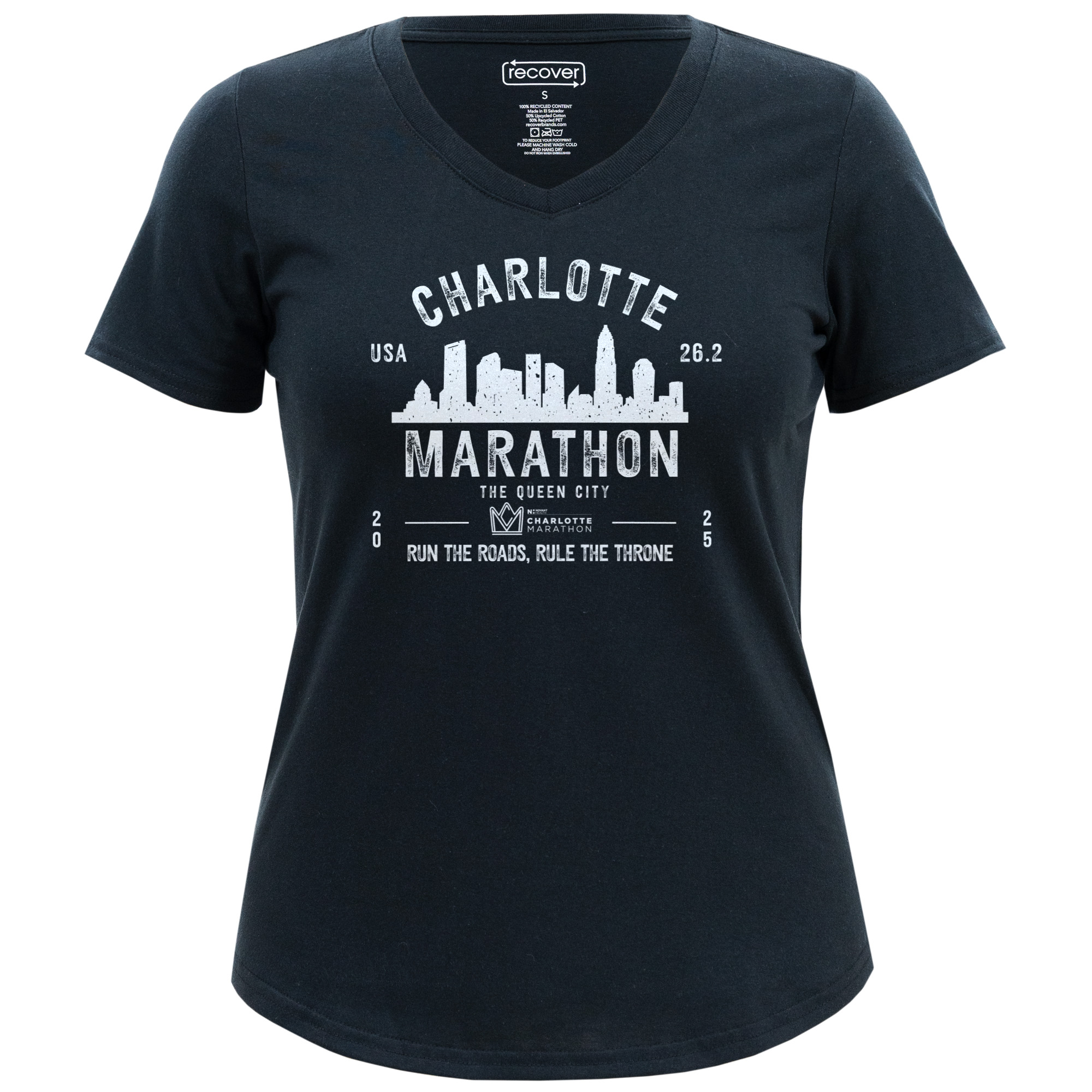 Novant Health Charlotte Marathon Rule The Throne Women's Eco Tee