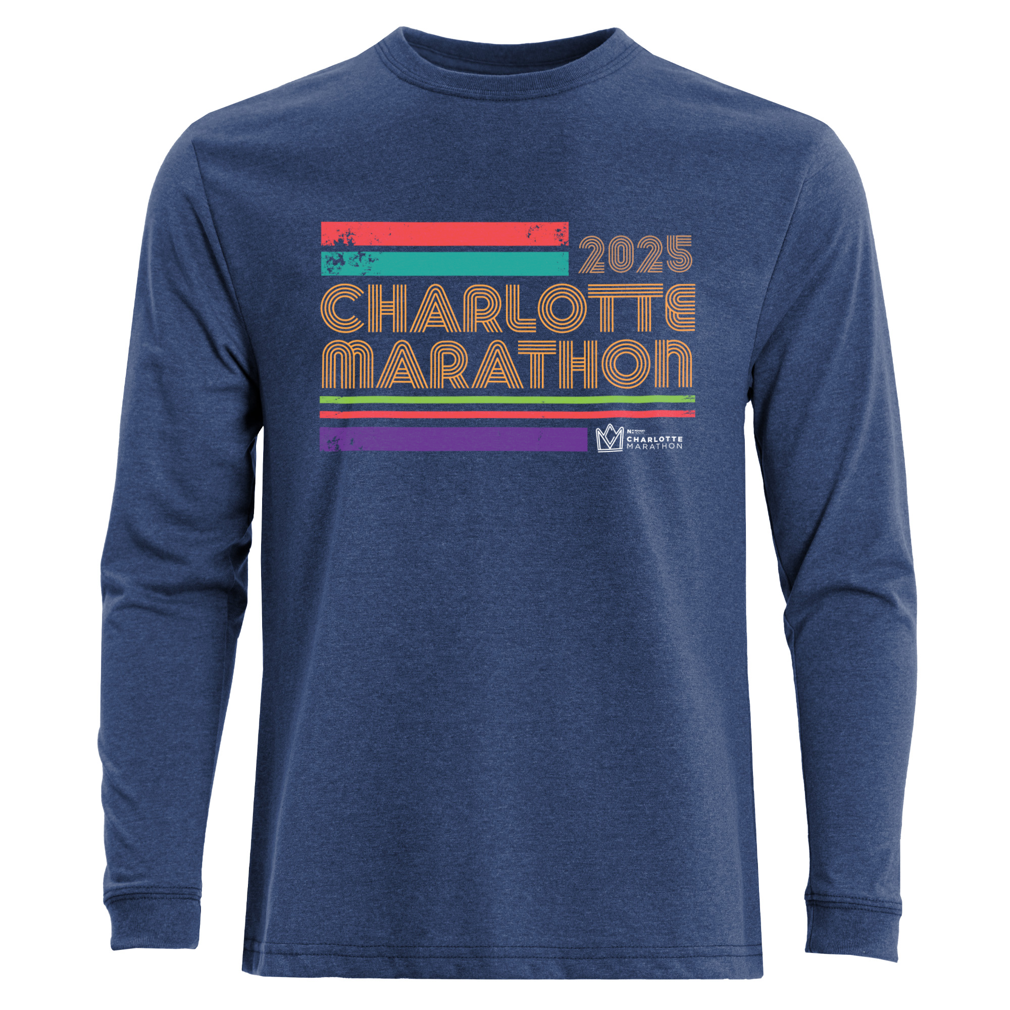 Novant Health Charlotte Marathon Retro Long Sleeve Eco Tee