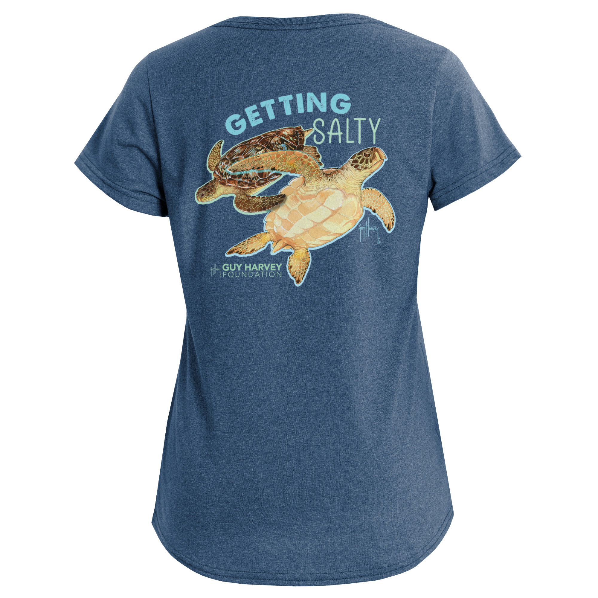Guy Harvey Foundation Getting Salty Turtle Women's Eco T-Shirt