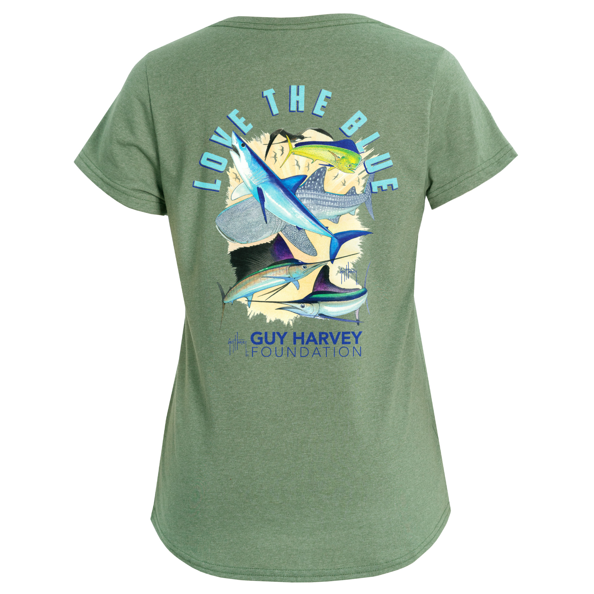 Guy Harvey Foundation Love the Blue Women's Eco T-Shirt