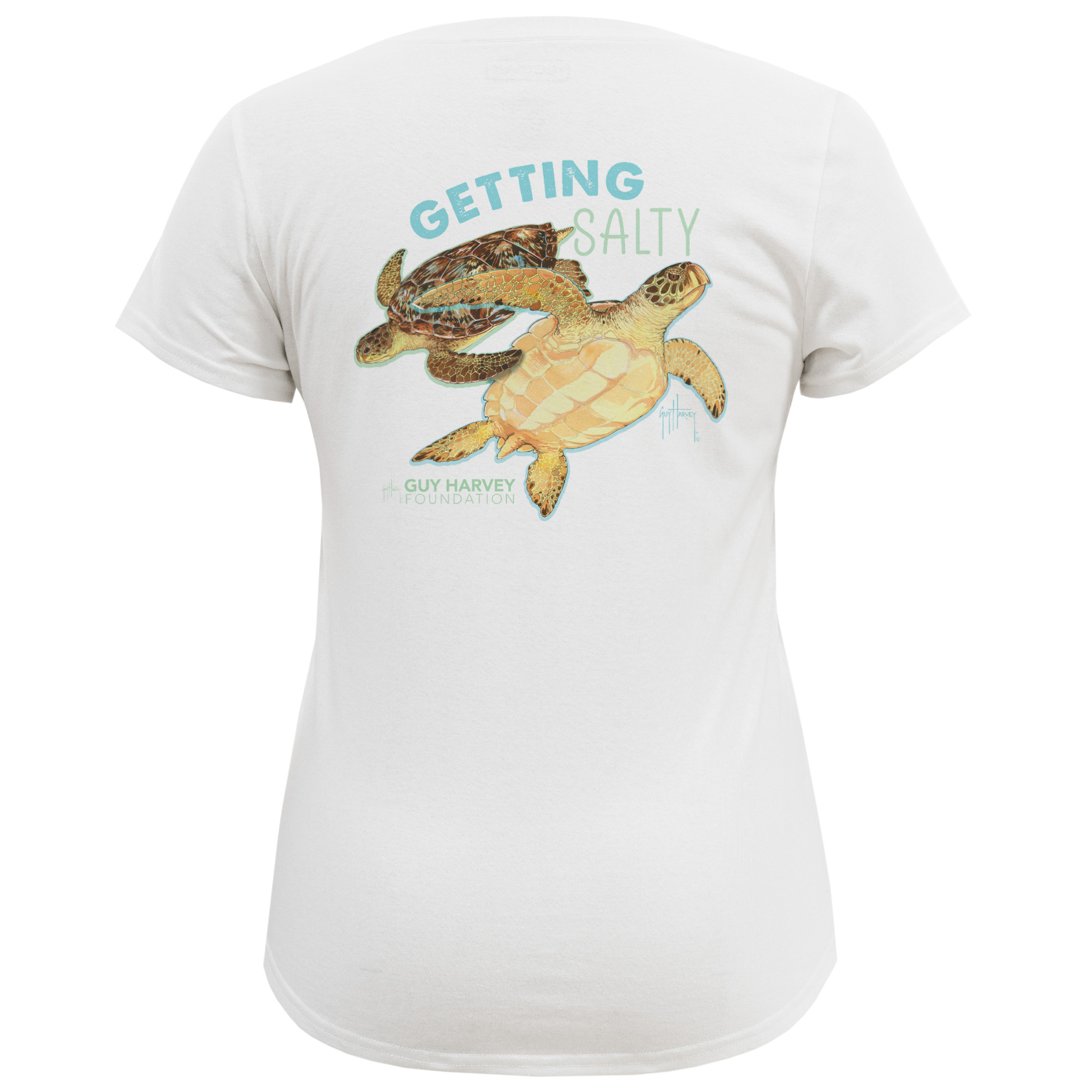 Guy Harvey Foundation Getting Salty Turtle Women's Eco T-Shirt