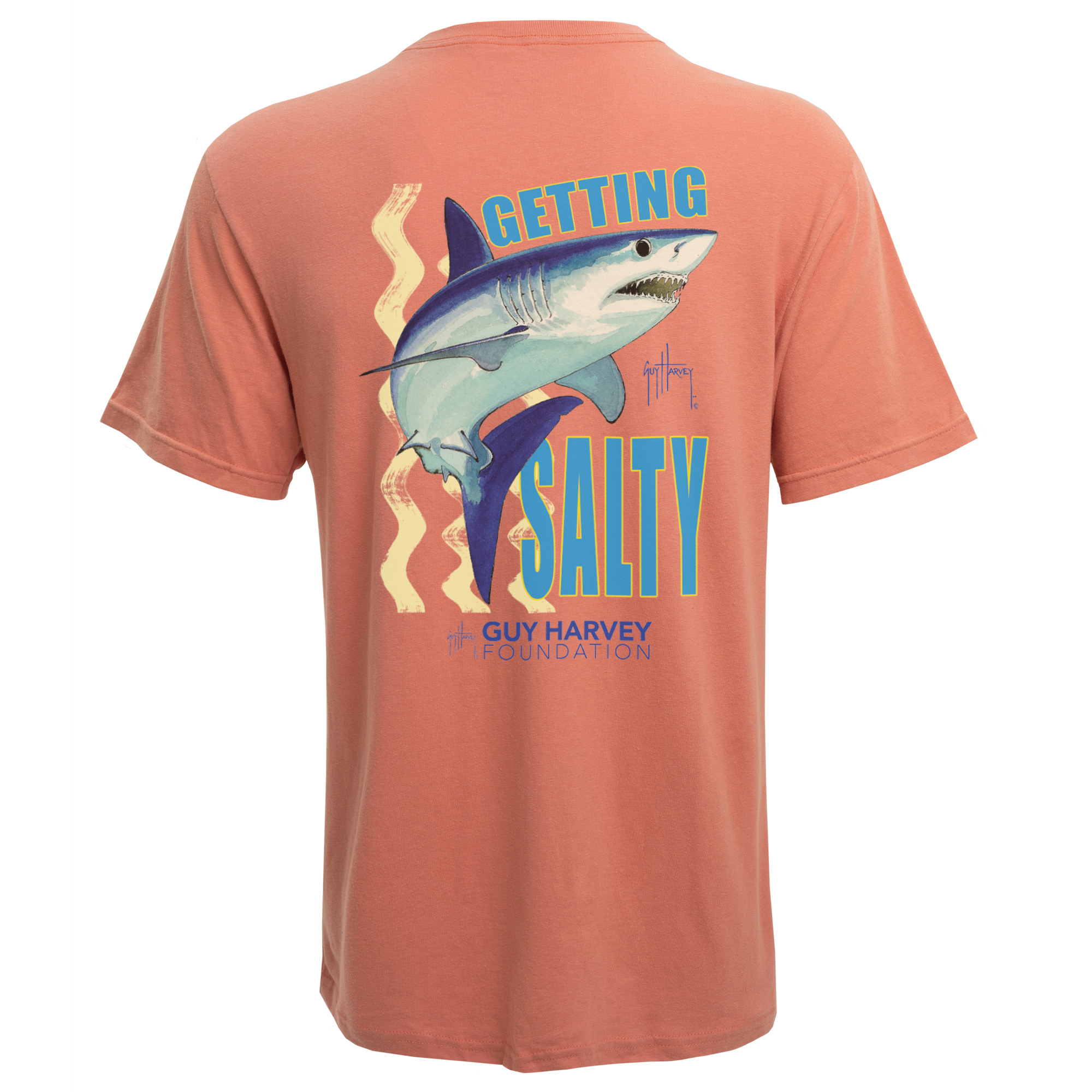 Guy Harvey Foundation Getting Salty Shark Organic  T-Shirt