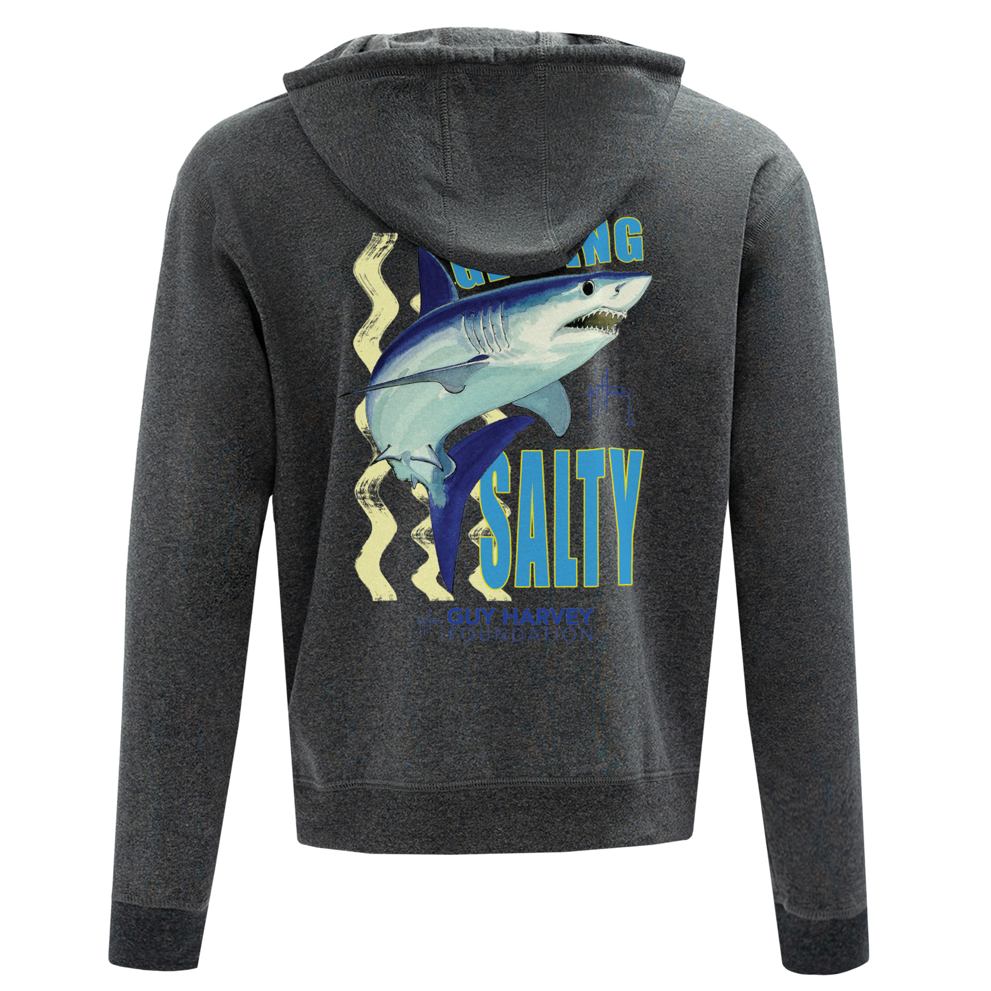 Guy Harvey Foundation Getting Salty Shark Zip Hoodie