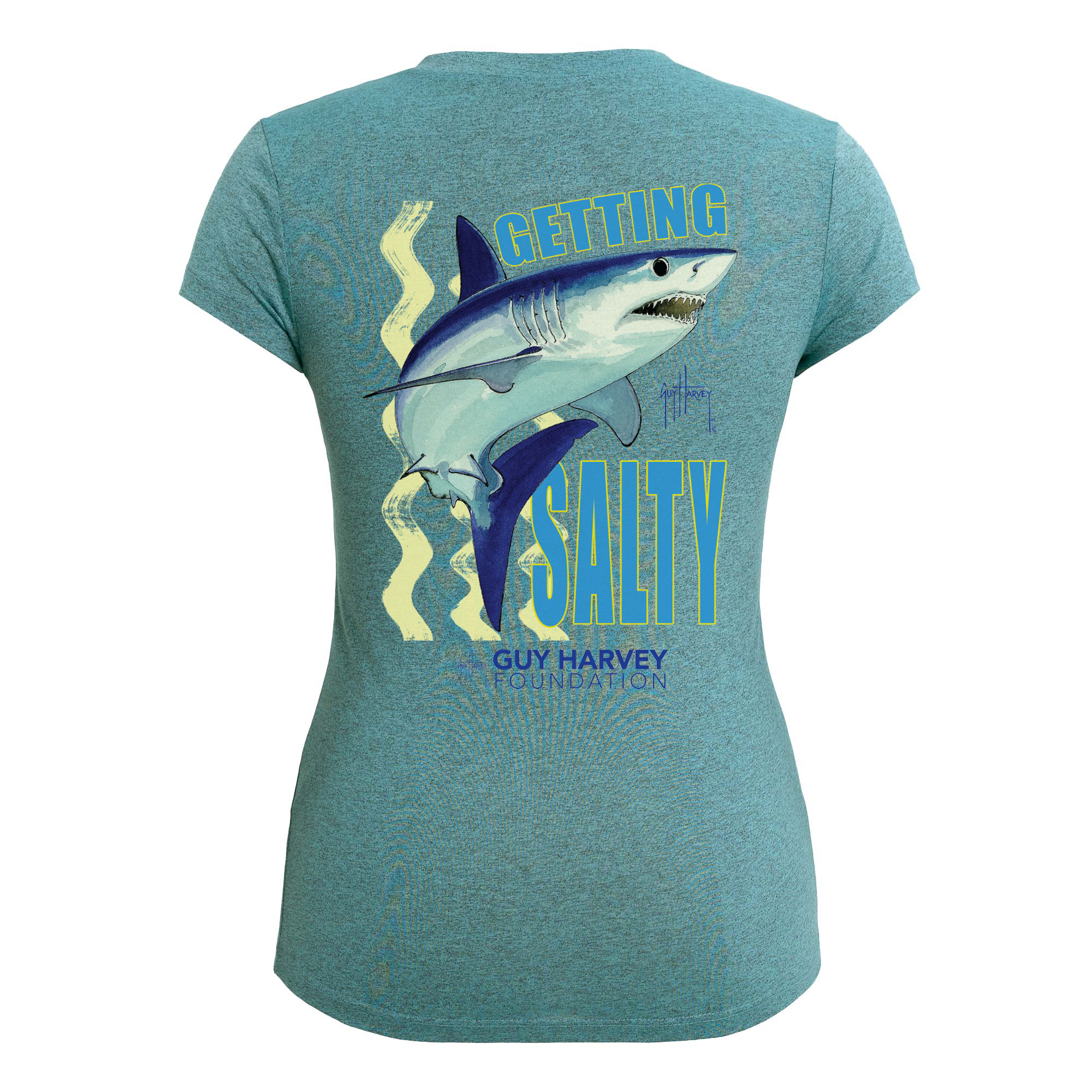 Guy Harvey Foundation Getting Salty Shark Women's Sport T-Shirt