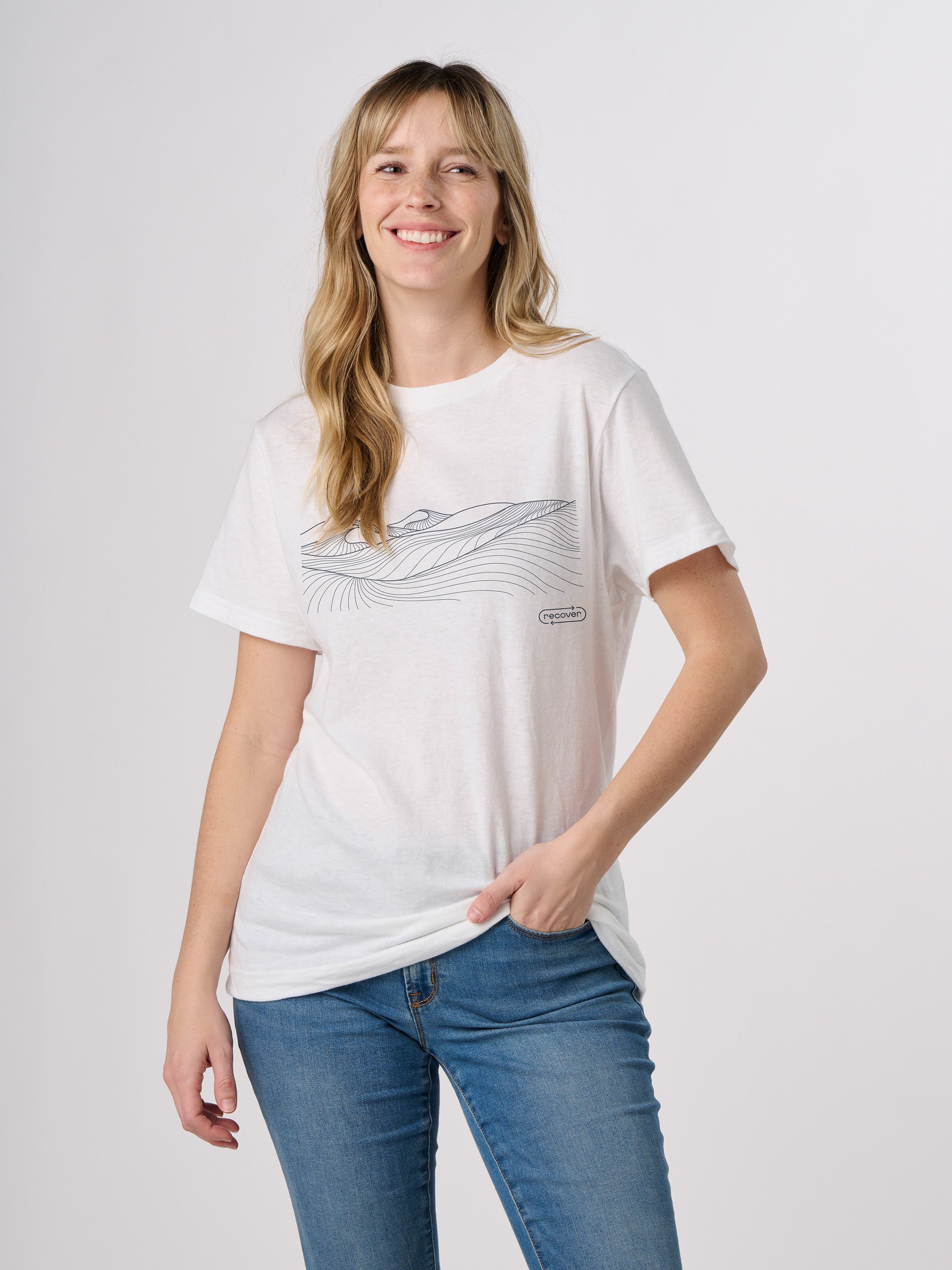 OG100 - Mountain Lines Organic Unisex Short Sleeve T-Shirt