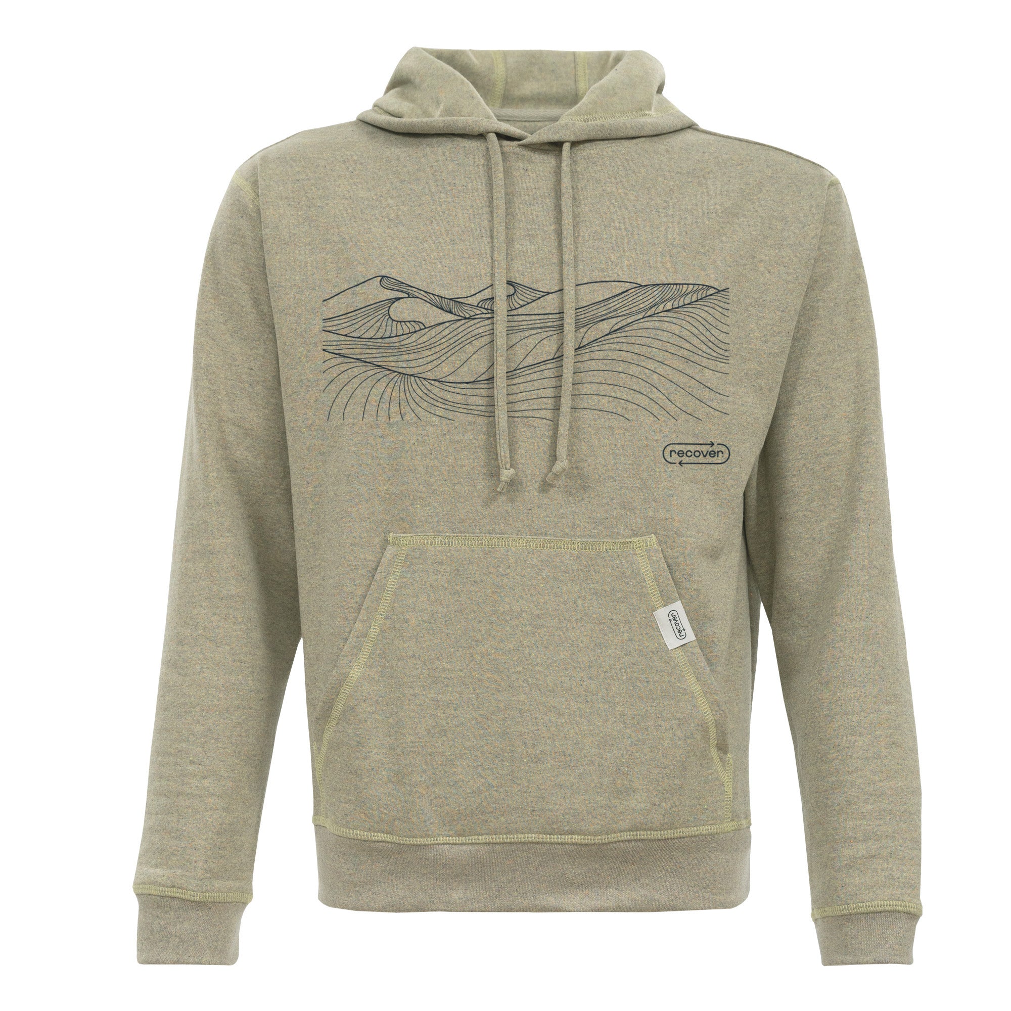 RC1093 - Mountain Lines Unisex Pullover Fleece Hoodie