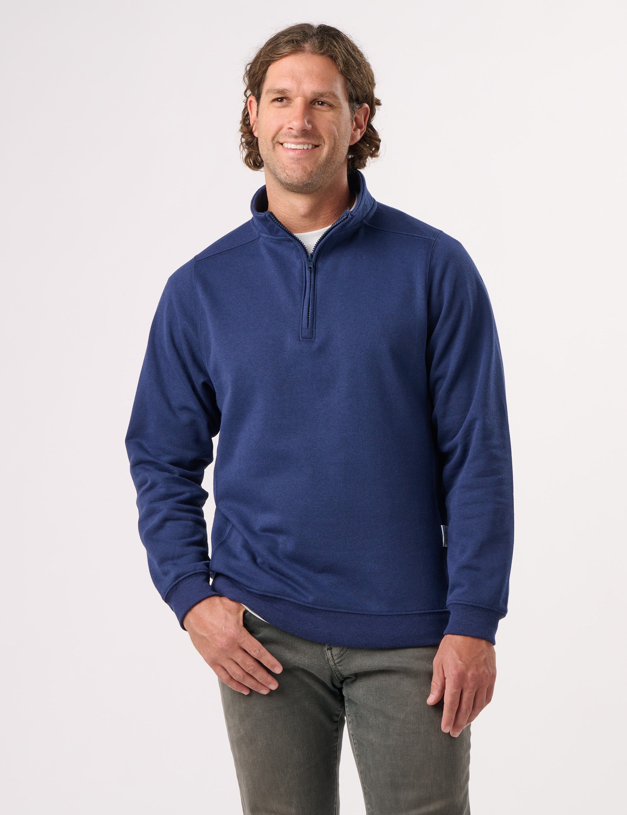 RECOVER_RC1096_UNISEX_QUARTER_ZIP_SWEATSHIRT_NAVY_FRONT.jpg