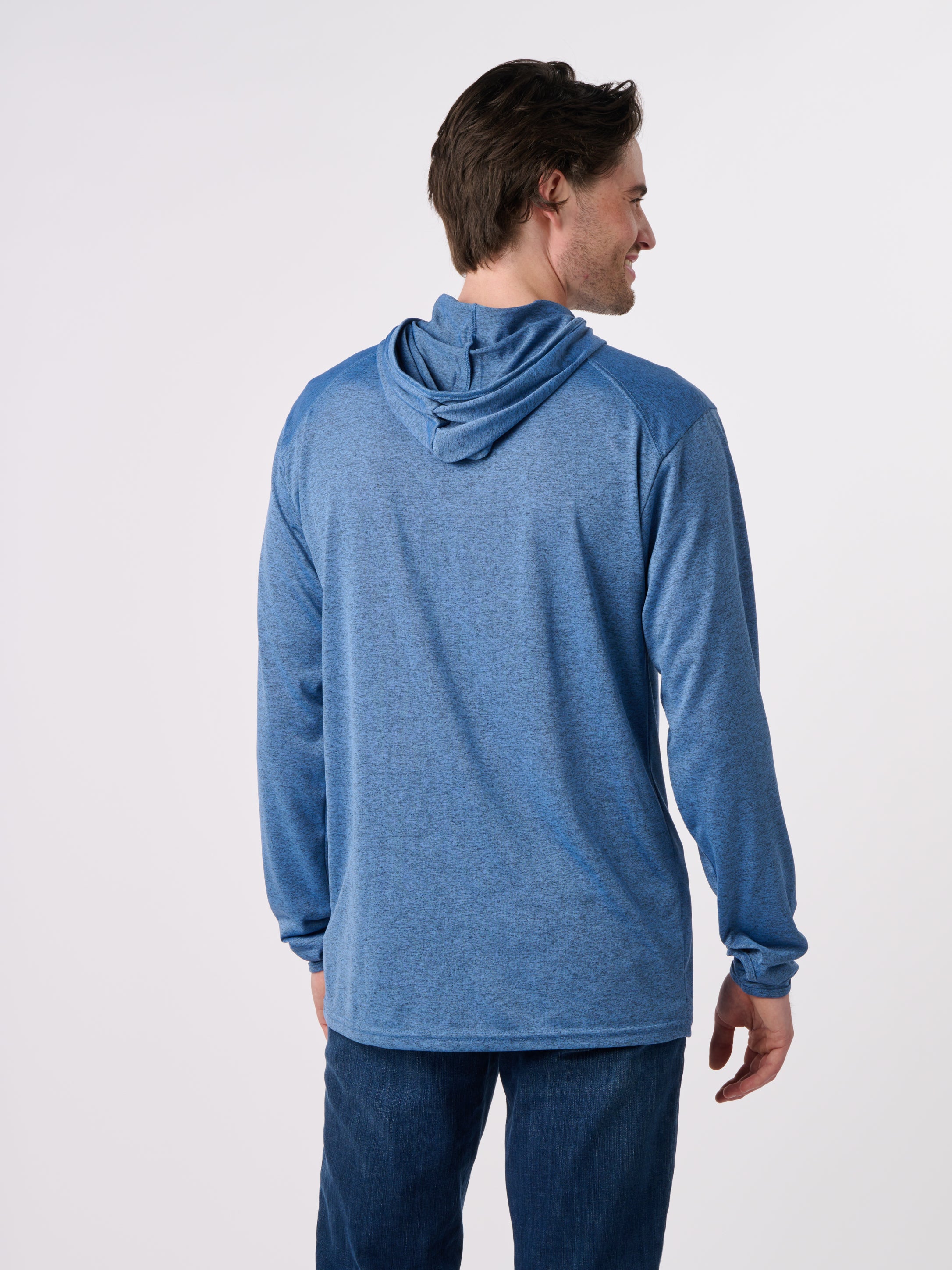 Lightweight Sun Hoodie | Eco-Friendly & Sustainable | Recycled Hoodie Blue Heather / L