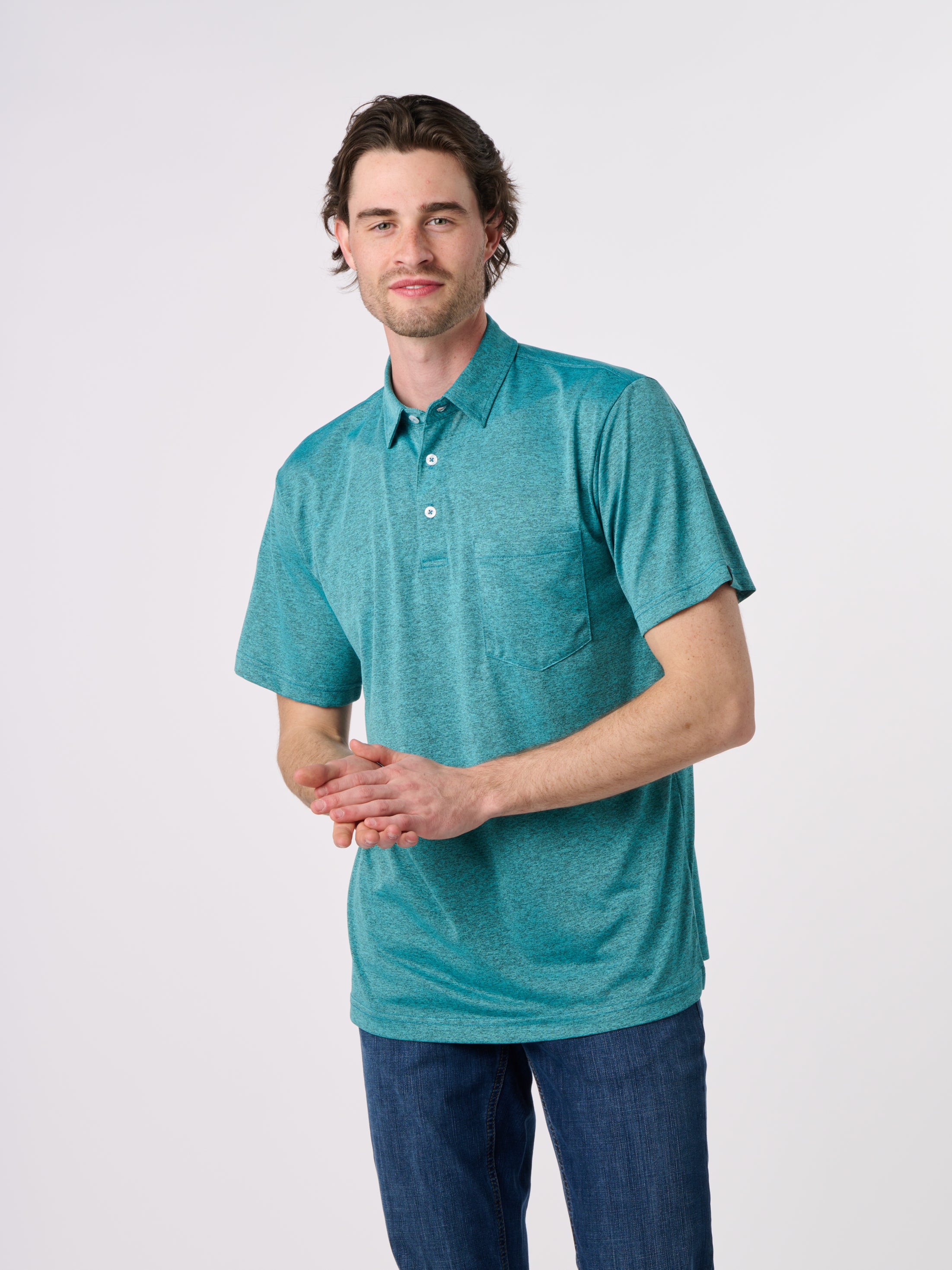Men's Recycled Performance Polo | Moisture-Wicking – Recover Brands