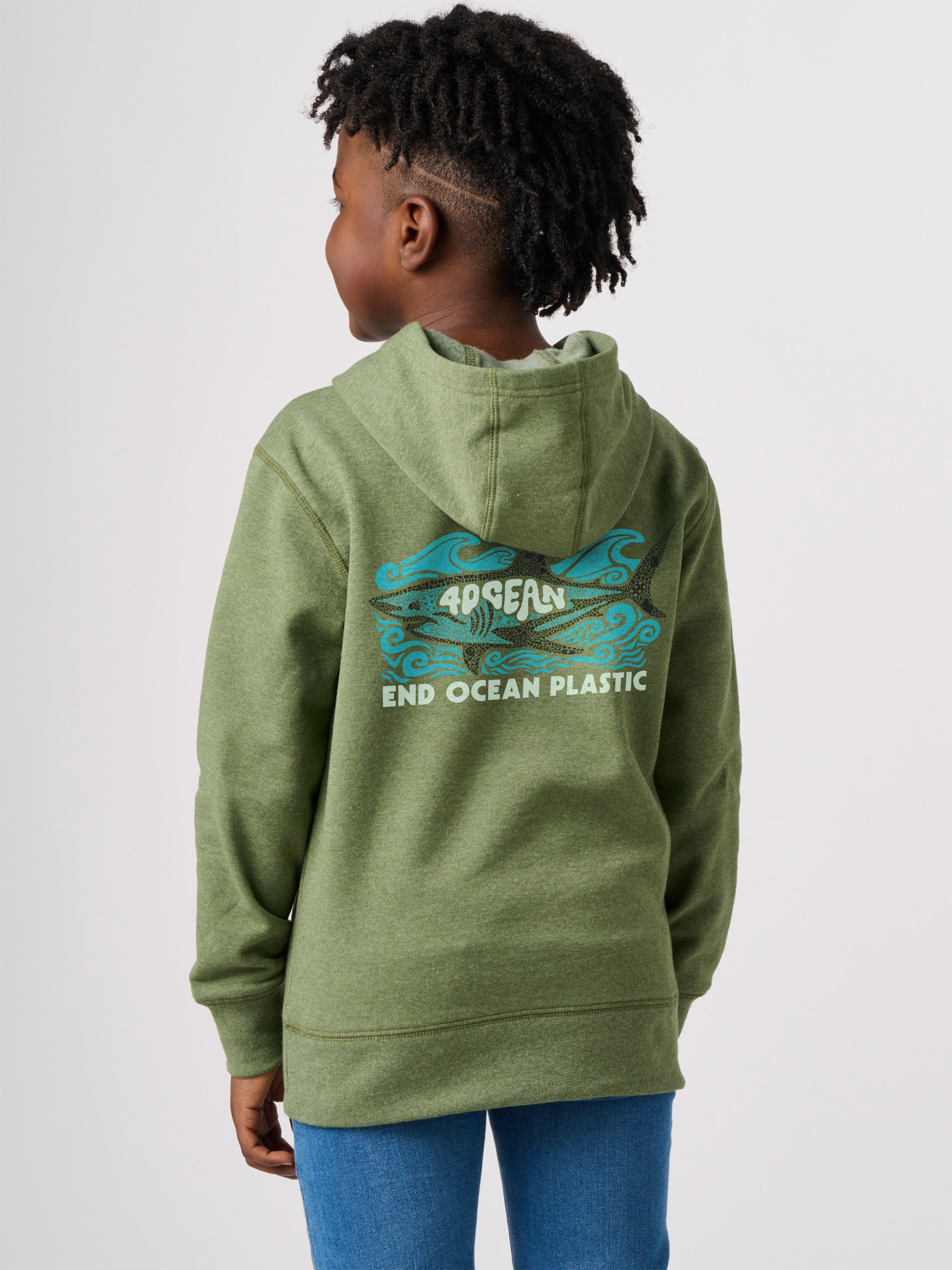 Shark Microplastic Youth Pullover Hoodie
