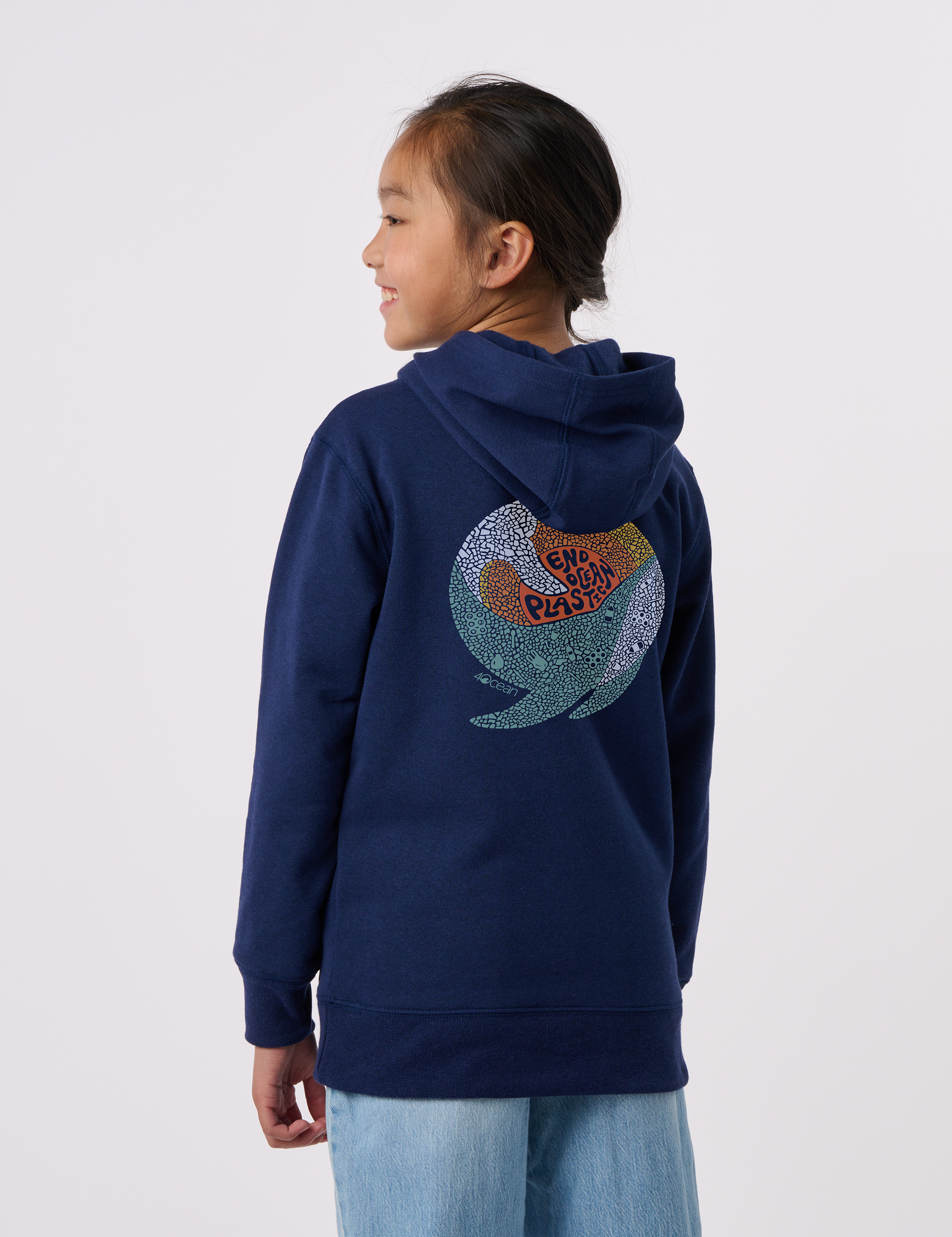 Whale Microplastic Youth Pullover Hoodie