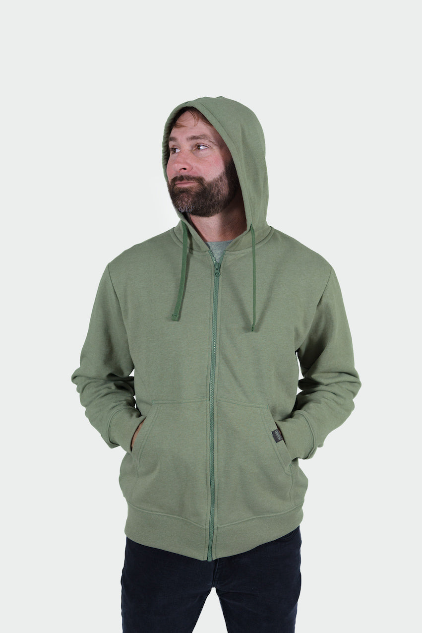 Faded cropped zip-up hoodie - Cardigans - Men