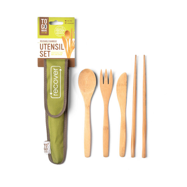 Reusable Bamboo Utensil Set - Beige – Manna